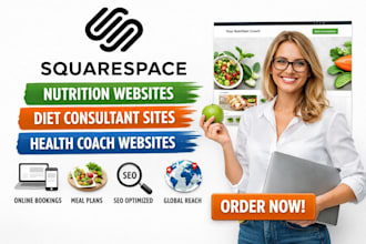 redesign squarespace nutrition website diet consultant website health coach site