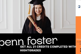 be your assistance for penn foster work