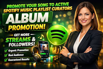 promote your song to active spotify music playlist curators