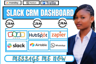 integrate slack clickup hubspot whatsapp zoho mail CRM notion zapier workflows