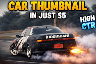 create car youtube thumbnails for more views