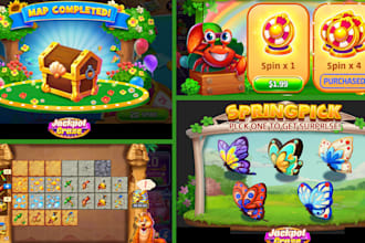 design 2d 3d game UI design, gui, hud, icons for unity and unreal engine game