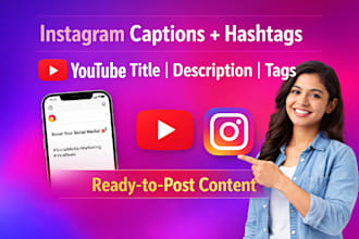 write instagram captions and youtube titles
