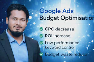 audit and budget optimization to reduce cpc and  increase roi