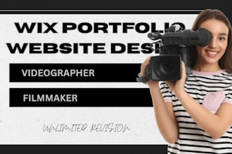 design a cinematic wix portfolio for filmmakers and videographers