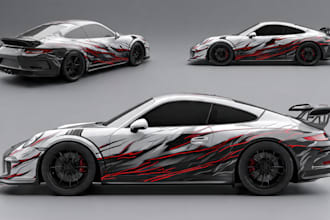 design high quality car wrap, truck wrap, motorcycle bike wrap, vehicle van wrap