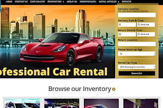 design car rental website car dealership website rental website car rental