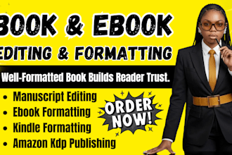 manuscript ebook editing and formatting ebook editor amazon kdp book publishing