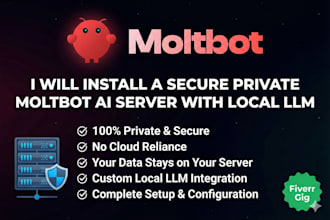 install a secure private moltbot ai server with local llm