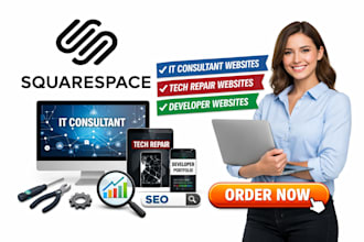 redesign squarespace IT consultant website tech repair website developer website