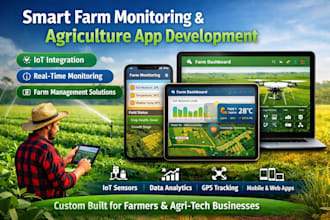 develop a farm monitoring and agriculture management app, animal monitoring app