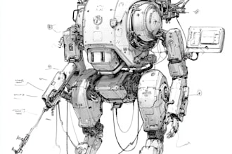 draw or design mechs robots concepts