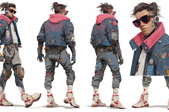 cyberpunk character, original character design