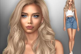 create sims 4 avatar, sim 4 outfit, character using cc and mods for you