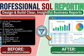 create sql reports, queries, and dashboards from your data