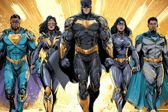 draw comic book illustration graphic novel superhero comic webcomic comic artist