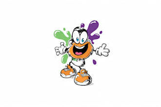 design a cartoon logo character