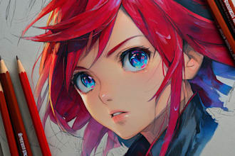 illustrate anime arts and manga illustrations
