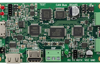 create communication interface pcb with usb c, hdmi, can bus, uart and rs485