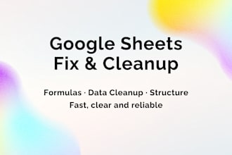 fix or clean your google sheets formulas and spreadsheet layout