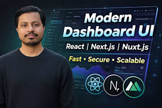create a scalable saas dashboard using react nextjs or nuxt js