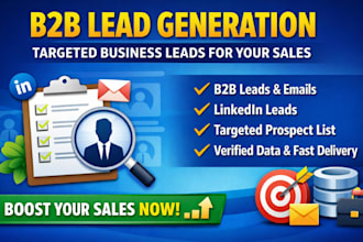 do b2b lead generation, list building and verified sales leads