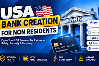 do USA bank creation for non resident, proof of address and physical address