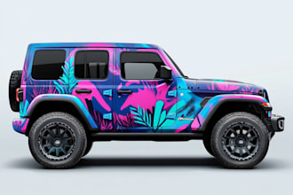creative custom car wrap, van wrap, truck wrap, trailer wrap