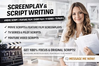 write movie script screenplay movie scriptwriting script editing edit script tv