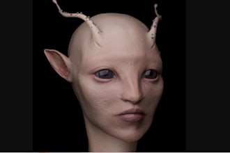 model 3d humanoid character optimized for unity,ue5 game,roblox model, xgen, fur