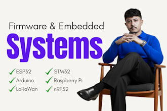 do firmware embedded systems in esp32, stm32, raspberry pi, arduino, lorawan
