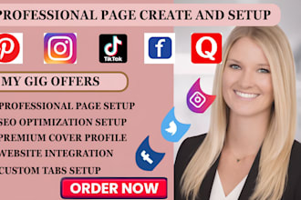 do facebook business page setup and create optimize all social media page setup