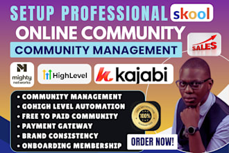 setup skool online community skool community setup skool community manage kajabi