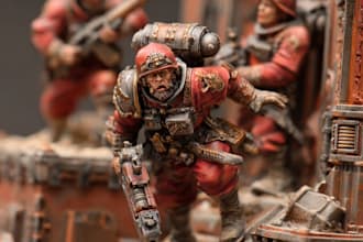 model figurines miniature warhammer 40k diorama tabletop