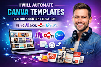 automate canva templates for bulk content creation using make, n8n, canva API