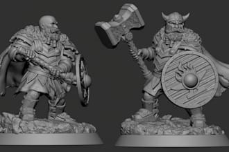 sculpt 3d miniature model