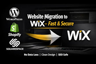 migrate transfer wordpress shopify squarespace website to wix seamlessly