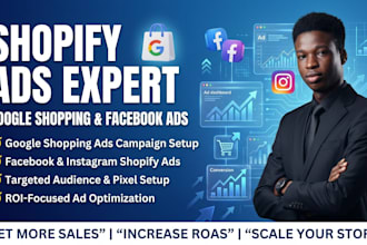 run google shopping ads and shopify facebook ads