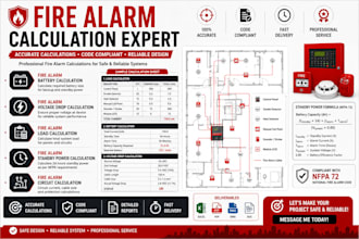 fire alarm battery calculation, voltage drop, load calculation and standby power