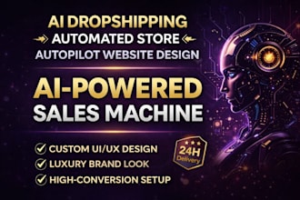 design shopify ai dropshipping store autopilot website design