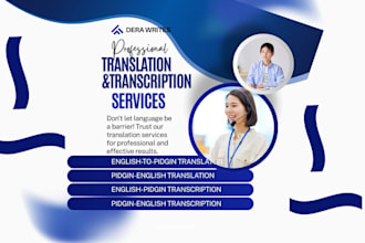 help you translate from english to pidgin and vice versa
