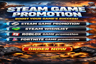 steam game promotion, video game promotion, steam game marketing, steam wishlist