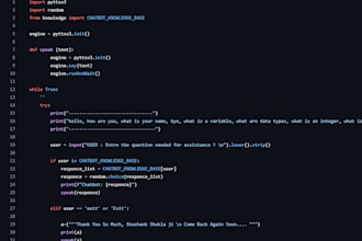 write simple python script or fix bugs in your code