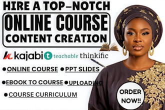develop online course content elearning course curriculum lesson plan creation