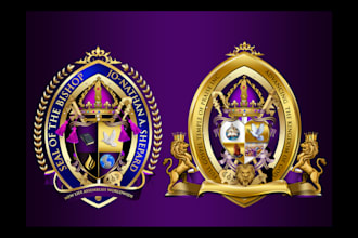 create a church seal logo and school, bishop seal