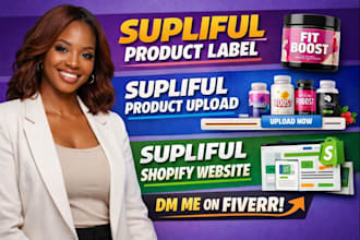 design supliful product label supliful product upload supliful shopify website