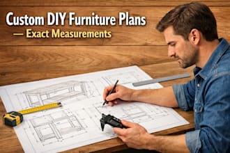 design custom woodworking plans for DIY furniture with exact measurements