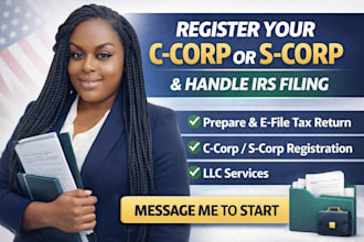 register your c corp or s corp and file irs s corp election