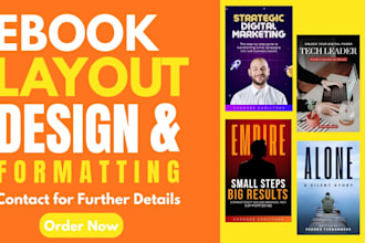 do ebook design, ebook formatting and layout design, printable file