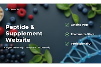 build a high converting peptide or supplement website, store, or landing page